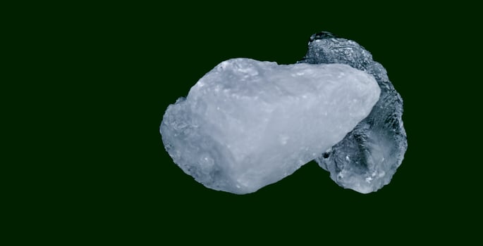 White alum cube for skin care and spa. photo