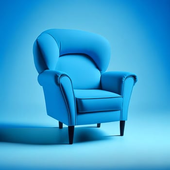 Single armchair in the room. photo