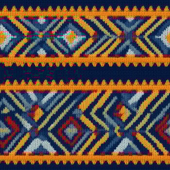 Fabric knitted seamless pattern with geometric shape spots. bright colors background for knitwear design or print, modern strips mat, illustration photo