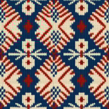Fabric knitted seamless pattern with geometric shape spots. bright colors background for knitwear design or print, modern strips mat, illustration photo