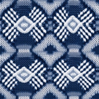 Fabric knitted seamless pattern with geometric shape spots. bright colors background for knitwear design or print, modern strips mat, illustration photo