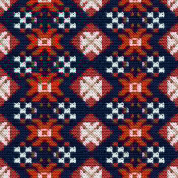Fabric knitted seamless pattern with geometric shape spots. bright colors background for knitwear design or print, modern strips mat, illustration photo