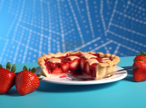 Strawberry tart. Illustration photo