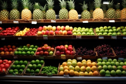 stock photo of inside fruit store