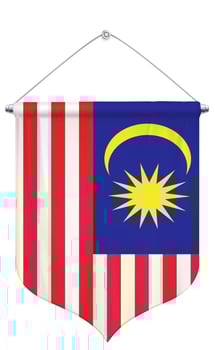 Malaysia flag hanging on a wall photo