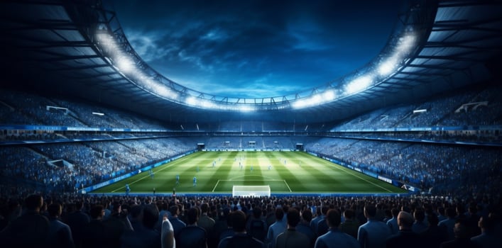 goal arena world soccer light green stadium game football sport. . photo