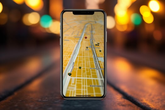 mobile point travel position direction map navigation phone location gps. . photo