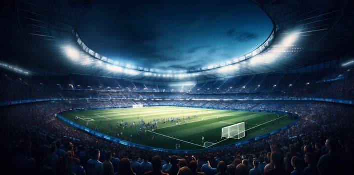 world light soccer sport goal stadium game football green arena. . photo