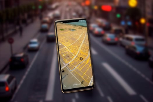 phone position point navigation map gps direction mobile location travel. . photo