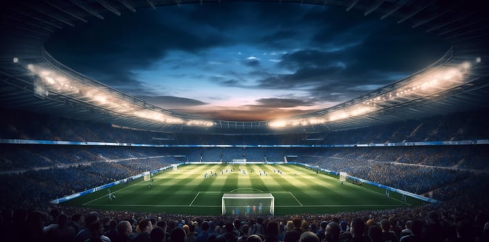 arena stadium goal game football light world sport soccer green. . photo