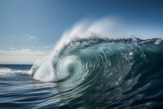 ocean cool liquid sea water crash nature blue wave surfing. . photo