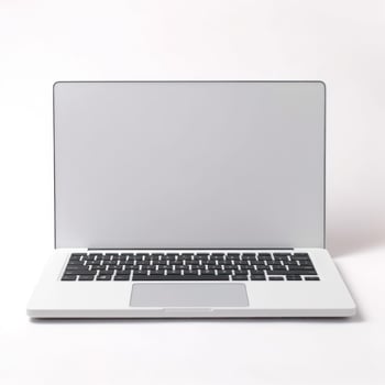 Laptop isolated on white. Illustration photo