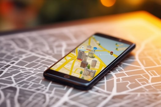 position phone travel map point location navigation gps direction mobile. . photo