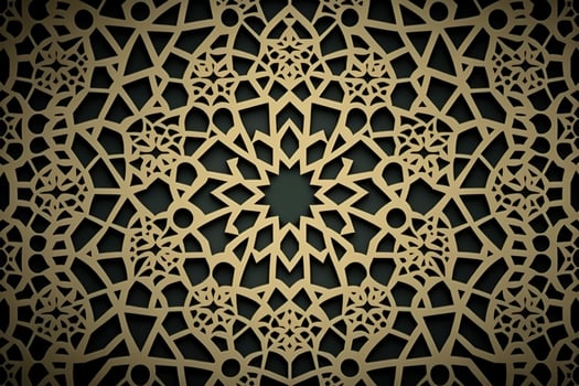 An Islamic Arabian pattern background generated by AI photo