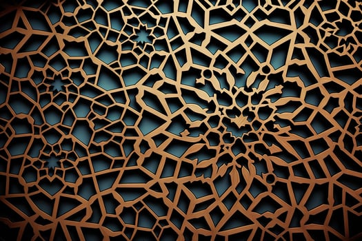 An Islamic Arabian pattern background generated by AI photo