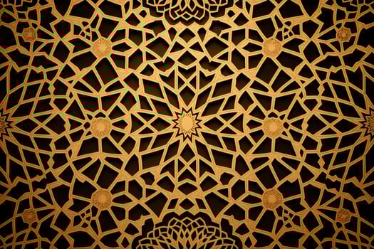 An Islamic Arabian pattern background generated by AI photo