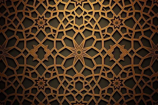 An Islamic Arabian pattern background generated by AI photo