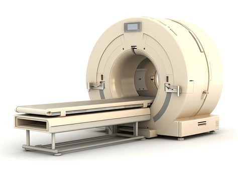 CT Scan Isolated on White. Magnetic Resonance Imaging Machine. MRI Scans. Computerized Axial Tomography Scan. X-ray Computed CAT Medical and Science Equipment created with technology. photo
