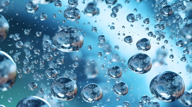 Bubble in water background. photo
