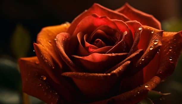 Freshness and beauty in nature a wet, dewy flower petal generated by AI photo