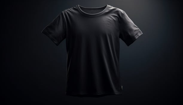 Modern fashion design Men black t shirt with blue jeans generated by AI photo