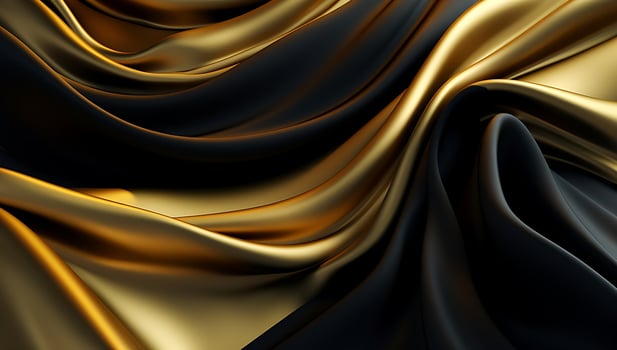 Abstract black gold wave background. photo