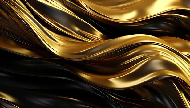 Abstract black gold wave background. photo