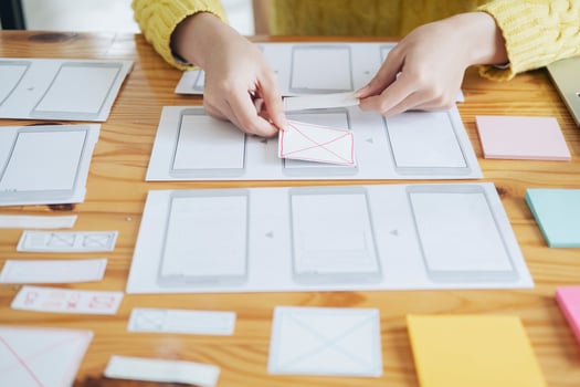 UX UI and Programming development technology. photo