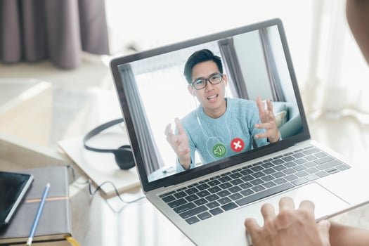 Online communication training course. photo