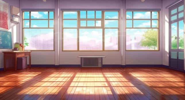 classroom interior with photo