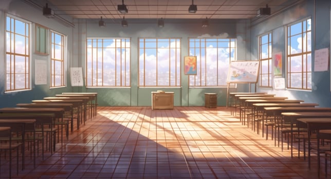 classroom interior with photo