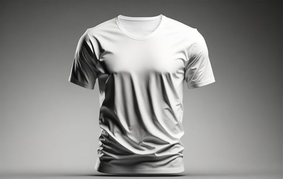 plain white t-shirt on a grey background. photo