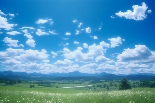 Japan, midsummer, blue sky, clear sky. photo