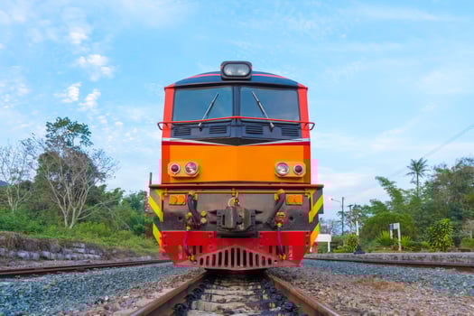 diesel train runs photo