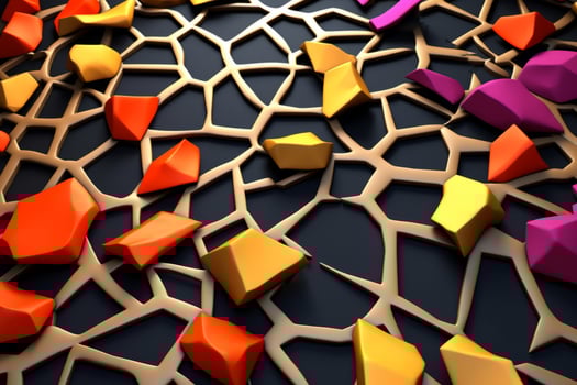 Voronoi Blocks Pattern Texture Background photo