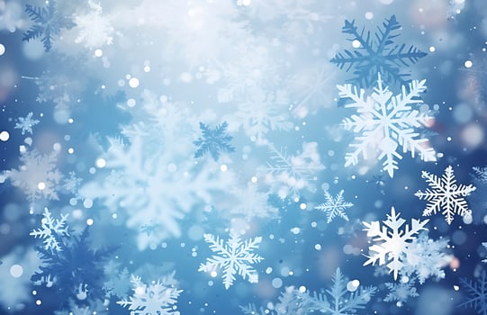 unfocussed snowflakes winter background illustration. photo