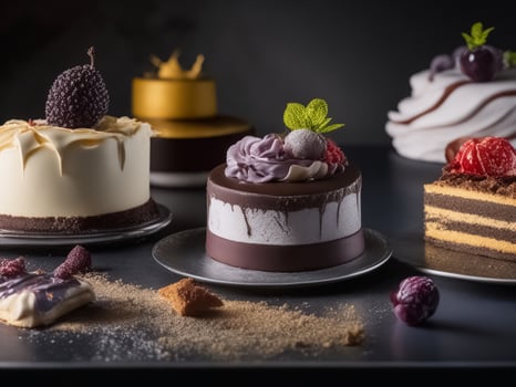 Closeup Food Photography Italian Cake dessert. . photo