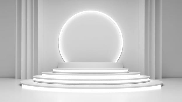 blank modern stage. futuristic podium for luxury product display presentation background. photo