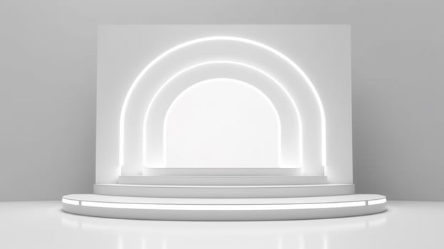 blank modern stage. futuristic podium for luxury product display presentation background. photo