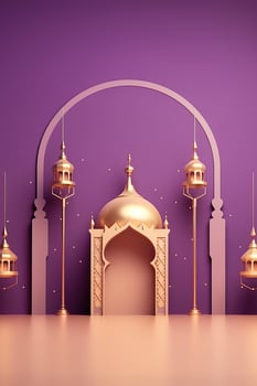 modern Islamic holiday background ornamental Arabic made with photo