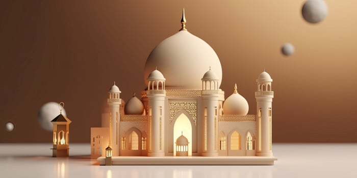 modern Islamic holiday background ornamental Arabic made with photo