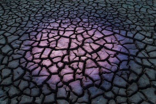 Broken soil in Pampas environment , Patagonia, Argentina. photo