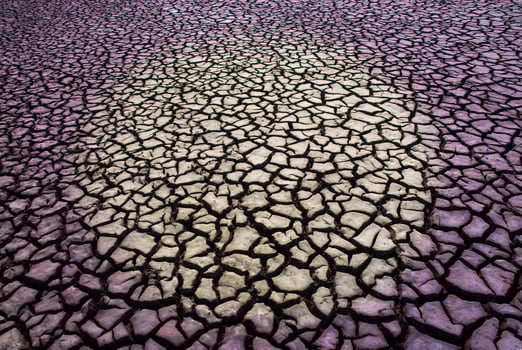Broken soil in Pampas environment , Patagonia, Argentina. photo