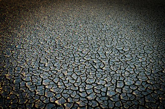 Broken soil in Pampas environment , Patagonia, Argentina. photo