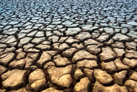 Broken soil in Pampas environment , Patagonia, Argentina. photo