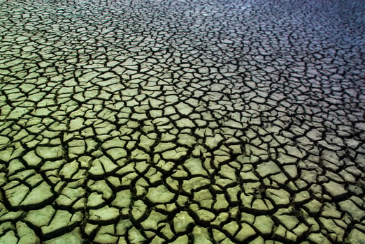 Broken soil in Pampas environment , Patagonia, Argentina. photo