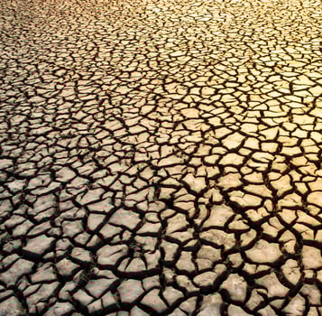Broken soil in Pampas environment , Patagonia, Argentina. photo