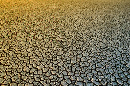 Broken soil in Pampas environment , Patagonia, Argentina. photo