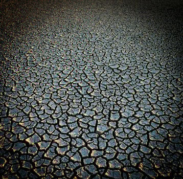 Broken soil in Pampas environment , Patagonia, Argentina. photo