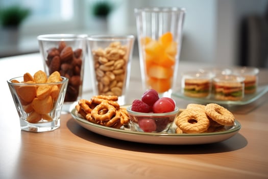 calorie snacks in the kitchen table Food Photography photo